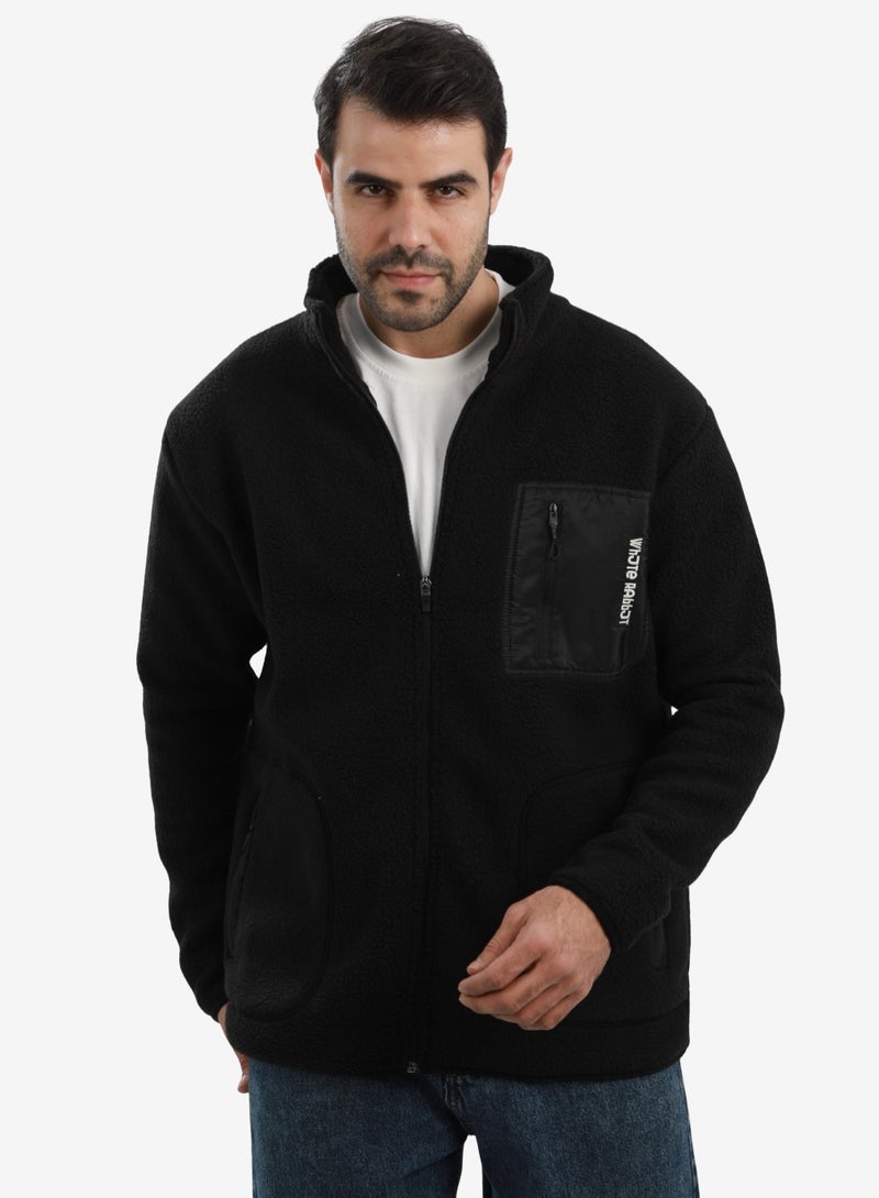 WHITE RABBIT Ribbed Cuffs & Hem Quilted Hooded Jacket - Image 1